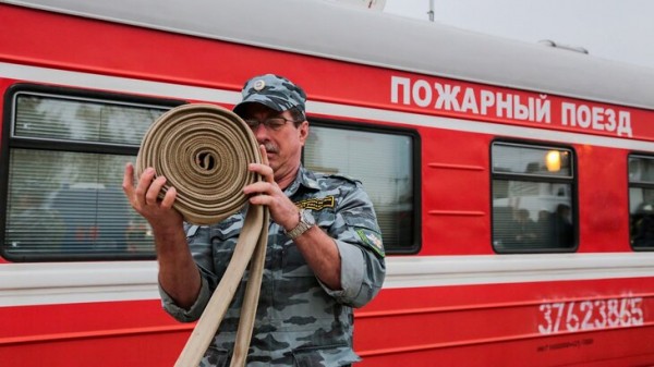 Пожарные поезда МЖД подготовили к летнему периоду Пожарные поезда МЖД подготовили к летнему периоду