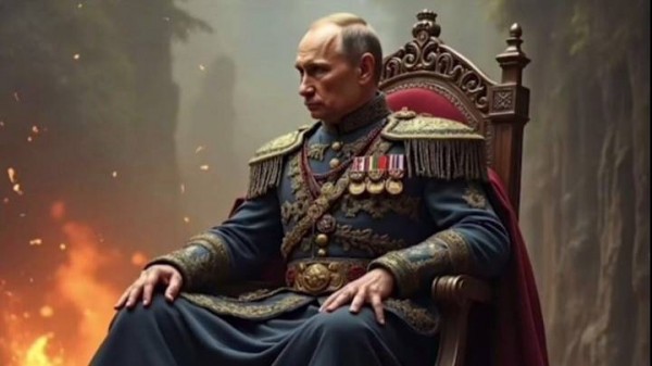 Кадыров опубликовал сгенерированное нейросетью изображение Путина на троне